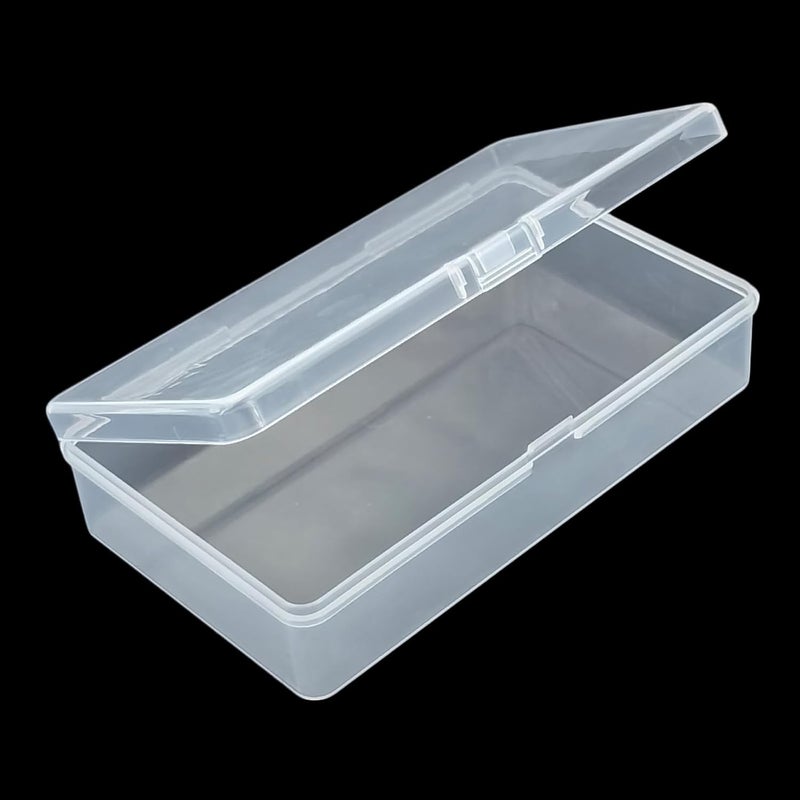 Thintinick 19 Pack Rectangular Clear Plastic Storage Containers | Hinged Lid, For Beads and Small Craft Items, 5.7 x 3.35 x 1.38 inch - Image 3