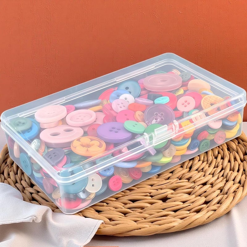 Thintinick 19 Pack Rectangular Clear Plastic Storage Containers | Hinged Lid, For Beads and Small Craft Items, 5.7 x 3.35 x 1.38 inch - Image 5