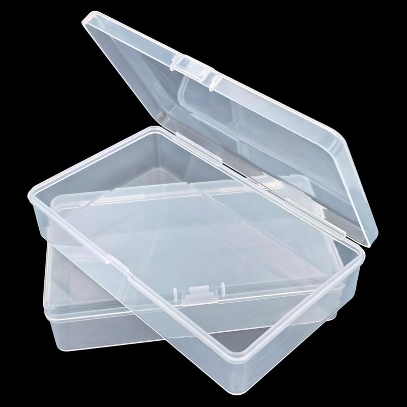 Thintinick 19 Pack Rectangular Clear Plastic Storage Containers | Hinged Lid, For Beads and Small Craft Items, 5.7 x 3.35 x 1.38 inch - Image 4