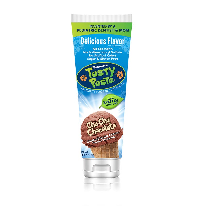 Tanner's Tasty Paste Cha Cha Chocolate Flavored - Anticavity Fluoride Children’s Toothpaste/Great Tasting, Safe, and Effective for Kids (4.2 oz.) - Image 1