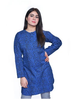 Women Blue with Printed Ladies Summer Kurti
