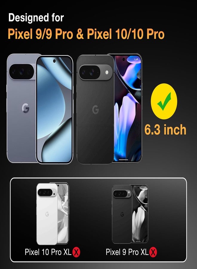 YWXTW 2 Pack YWXTW Privacy Screen Protector for Google Pixel 10/10 Pro/Pixel 9/9 Pro, [Support Fingerprint Unlock] 9H Hardness Tempered Glass Privacy Screen Protector, Case Friendly Bubble Free Accessories - Image 2