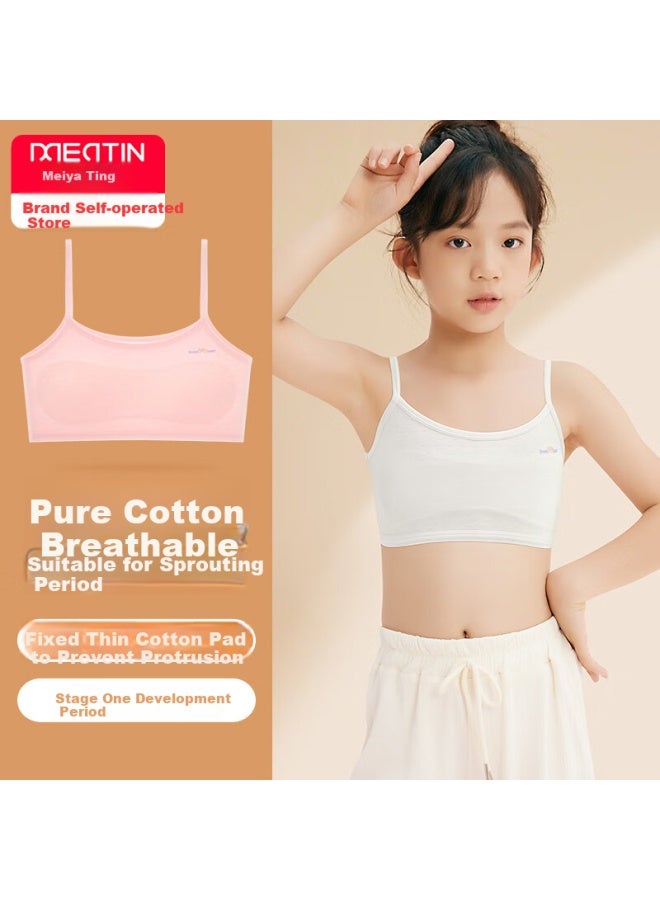 Mei Ya Ting Meiyating Girls' Underwear, Puberty Bra For 10-14 Year Old Elementary School Students, Children's Girls' First Stage Seamless Camisole - Image 1