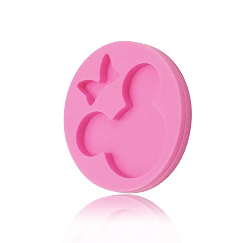Seedomes Cute Mouse Head Bow Silicone Mold for DIY Chocolate Candy Pudding Gum Paste Cupcake Cake Topper Decoration Desserts Jelly Shots Handmade Ice Cream Ice Cube Crystal Soap Mould Fondant Mold - Image 3