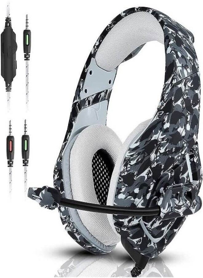onikuma - Onikuma K18 Gaming Headphones with 7.1 Surround Sound and Noise Canceling Microphone with LED Lighting for PC, PS4, Xbox, Switch/Mac, iOS - Image 1