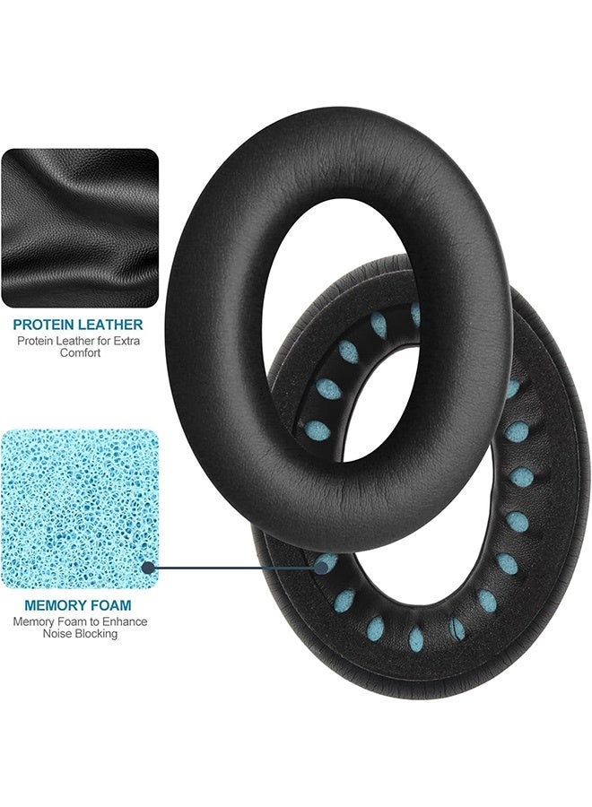 Tersely EarPads Cushions + Headband Set for Bose,Shaped Scrims with 'L and R' Lettering Replacement Kit for Bose QuietComfort QC35/35II QC45 QCSE Headphones with Protein Leather&Memory Foam - Image 3