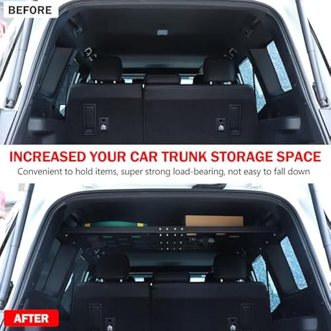 rayihni Rear Trunk Cargo Racks Basket Shelf Compatible with Toyota Land Cruiser Prado 250 J250 LC250 2024 2025 Accessories, Rear Cargo Basket Rack Storage Trunk Shelf Accessories - Image 3