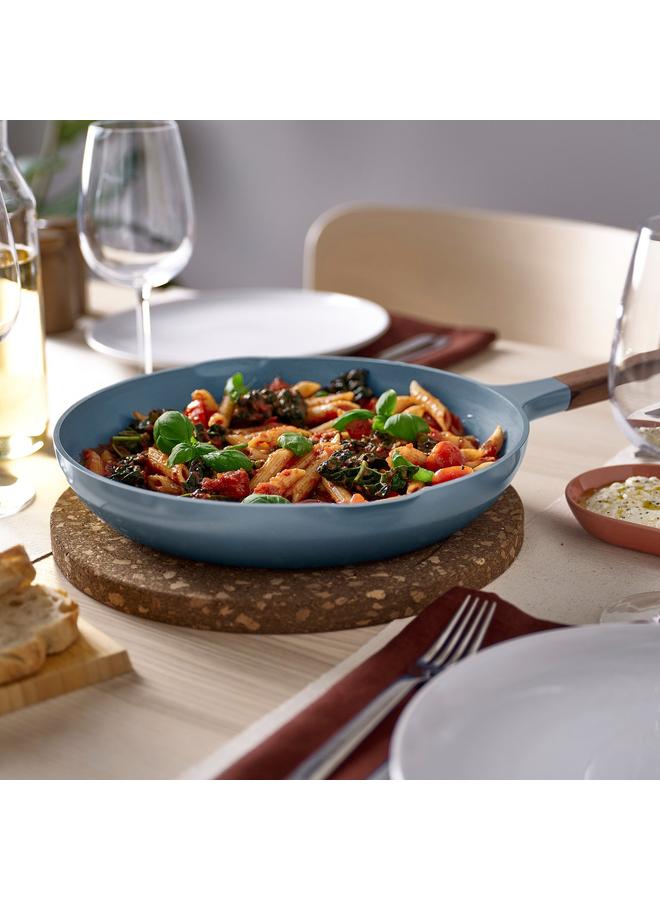 Green Tiger Frying Pan, Non-Stick Coating/Wood Dark Grey-Blue, 28 Cm - Image 5