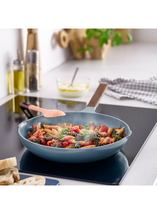 Green Tiger Frying Pan, Non-Stick Coating/Wood Dark Grey-Blue, 28 Cm - Image 4