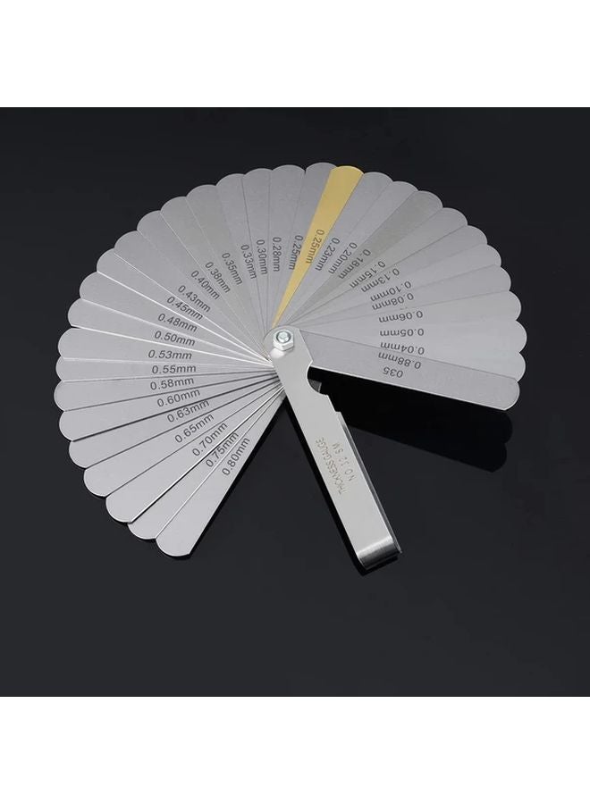 Stainless Steel Feeler Gauge Set With Copper Plate 32 Pcs Metric Measuring Ruler - Image 5