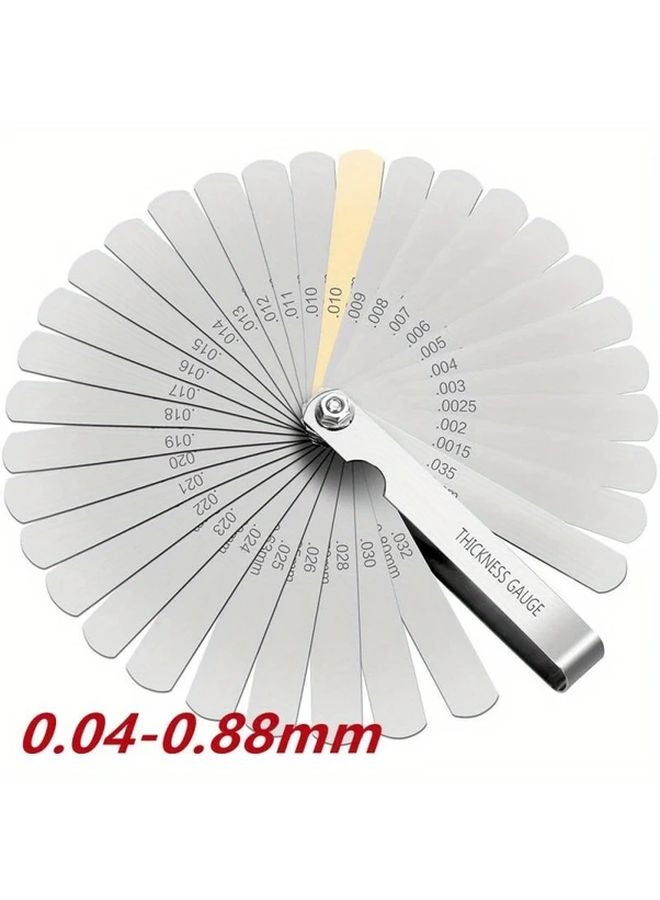 Stainless Steel Feeler Gauge Set With Copper Plate 32 Pcs Metric Measuring Ruler - Image 3