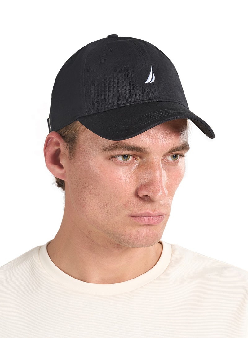 NAUTICA Black 3D Embroidered Logo Cap - Image 1