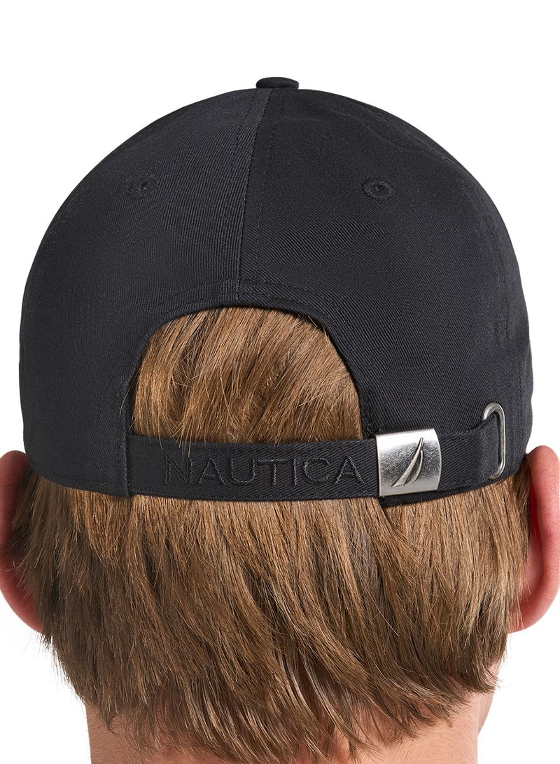NAUTICA Black 3D Embroidered Logo Cap - Image 4