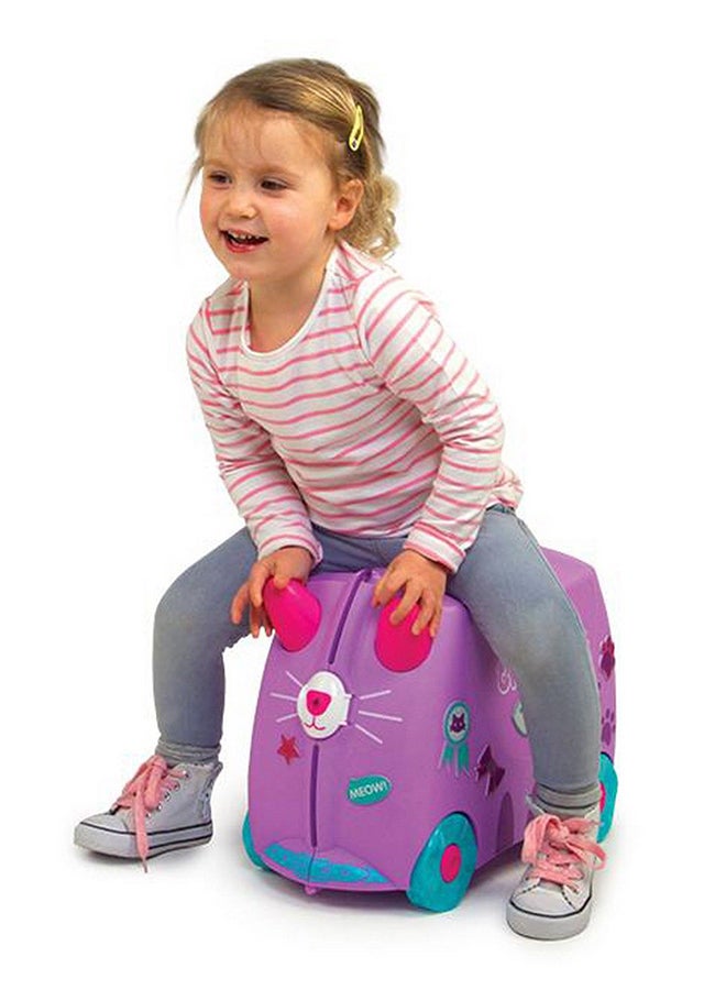 Trunki Harley Ladybug Red Ride-On Suitcase for Kids, Cabin-Friendly Carry-On Luggage with Wheels, Tow Strap and Travel Storage Compartments - Image 3