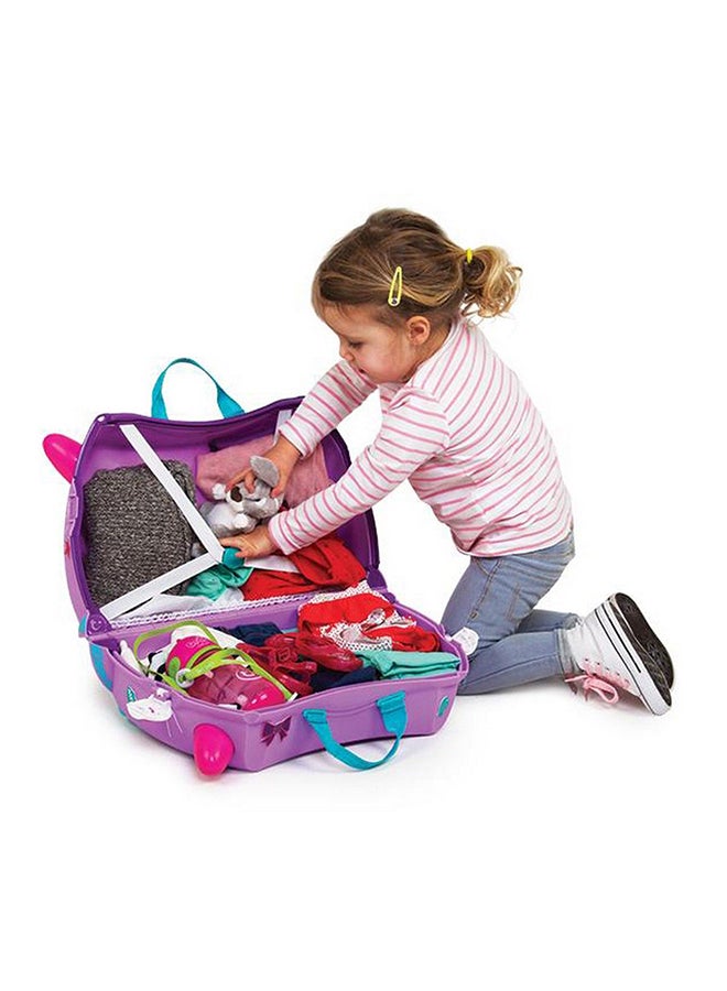 Trunki Harley Ladybug Red Ride-On Suitcase for Kids, Cabin-Friendly Carry-On Luggage with Wheels, Tow Strap and Travel Storage Compartments - Image 2