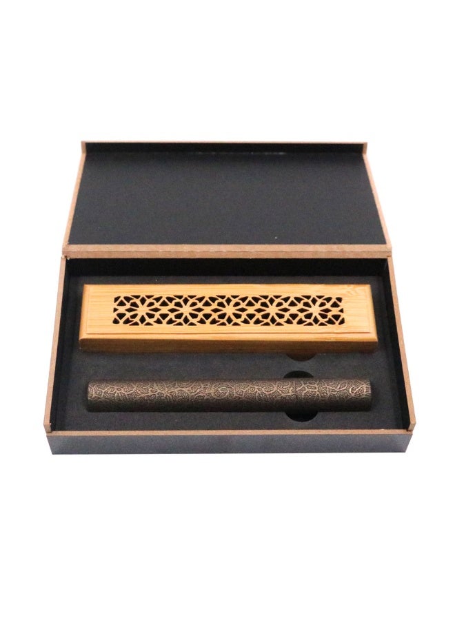 Bakhoor BoSidin – Wooden Incense Burner with Cambodian Oud Sticks 20pcs in Wooden Gift Box - Image 2