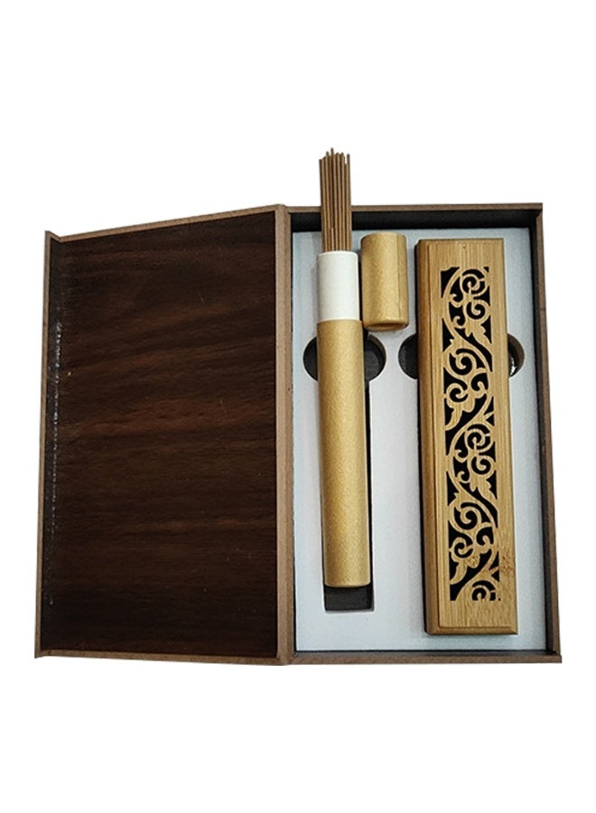 Bakhoor BoSidin – Wooden Incense Burner with Cambodian Oud Sticks 20pcs in Wooden Gift Box - Image 3