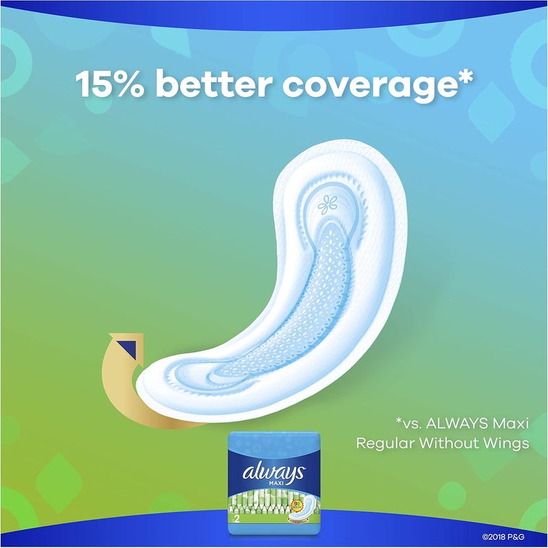 Always Maxi Unscented Pads without Wings, Long/Super, 22 Count - Image 4