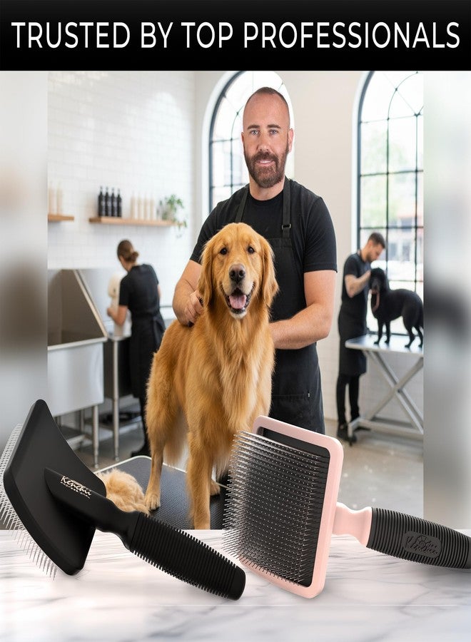 Kenchii Long Pin Slicker Brush for Dogs (Poodles, Doodles, Goldendoodles, Labradoodles), Professional Grooming Brush for Detangling, Fluffing & Dematting, Non-Slip Comfort Handle - Image 5
