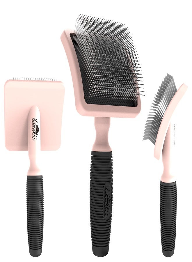 Kenchii Long Pin Slicker Brush for Dogs (Poodles, Doodles, Goldendoodles, Labradoodles), Professional Grooming Brush for Detangling, Fluffing & Dematting, Non-Slip Comfort Handle - Image 2