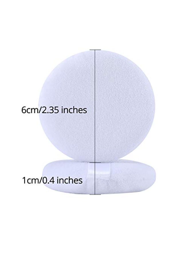 Senkary 8 Pieces Powder Puff Face Soft Cotton Makeup Powder Pads for Loose Setting Pressed and Body Powder White 236 Inch - Image 3
