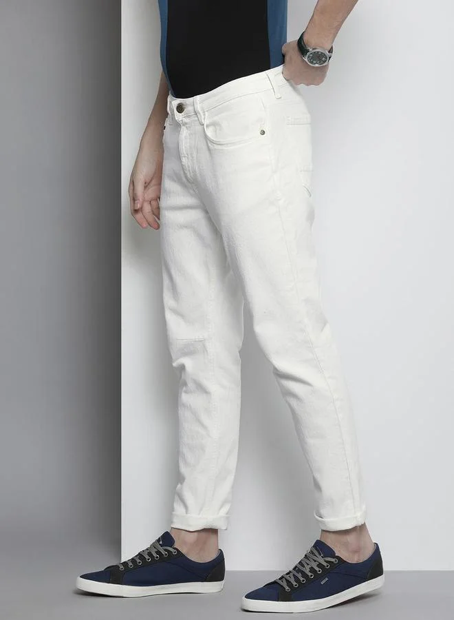 The Indian Garage Co The Indian Garage Co Men Mid Rise Carrot Fit Jeans