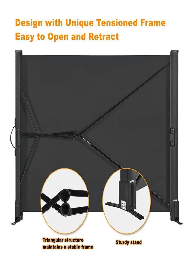 excelimage Portable Projector Screen with Stand, 50 Inch 4:3, Outdoor Projector Screen, Lightweight and Retractable, 1.2 High Gain Wrinkle-Free Video Projection Screens, for Home Cinema, Meeting Presentation. - Image 2