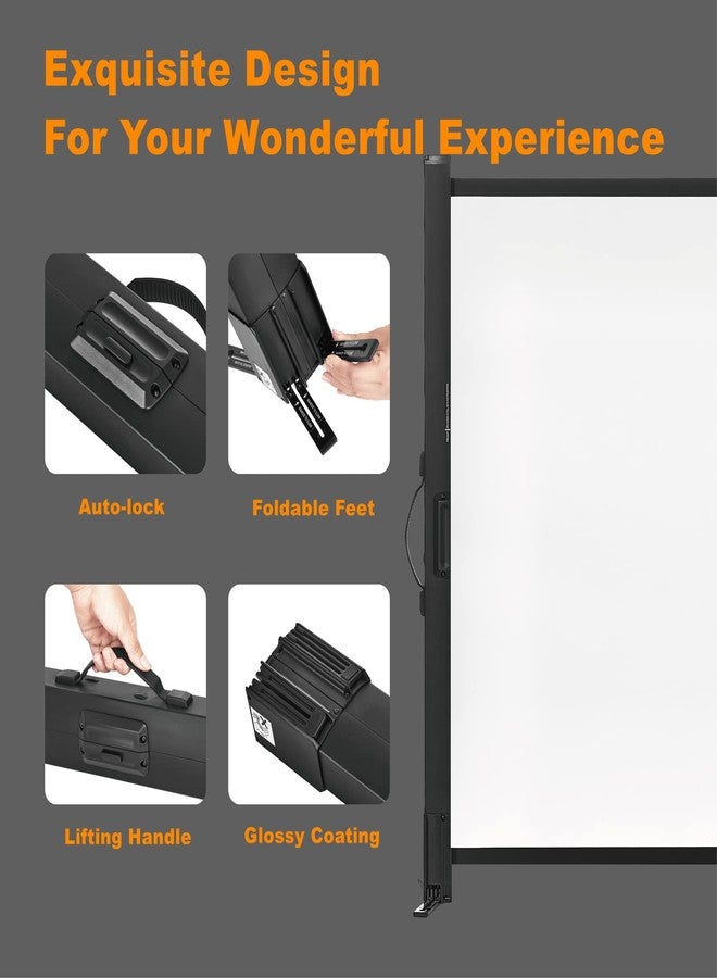excelimage Portable Projector Screen with Stand, 50 Inch 4:3, Outdoor Projector Screen, Lightweight and Retractable, 1.2 High Gain Wrinkle-Free Video Projection Screens, for Home Cinema, Meeting Presentation. - Image 5