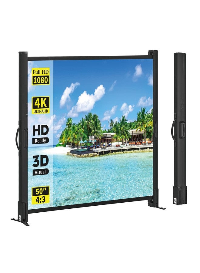 excelimage Portable Projector Screen with Stand, 50 Inch 4:3, Outdoor Projector Screen, Lightweight and Retractable, 1.2 High Gain Wrinkle-Free Video Projection Screens, for Home Cinema, Meeting Presentation. - Image 1