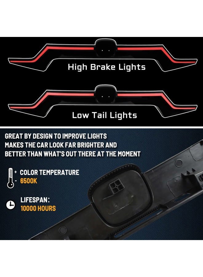 GEEGEETOP Smoked Trunk Lid Third Brake Light Bar Assembly Sequential Flash Signal Tail Brake Lamp Compatible with 2018-2020 Honda Accord 10th Plug and play (smoked) - Image 3