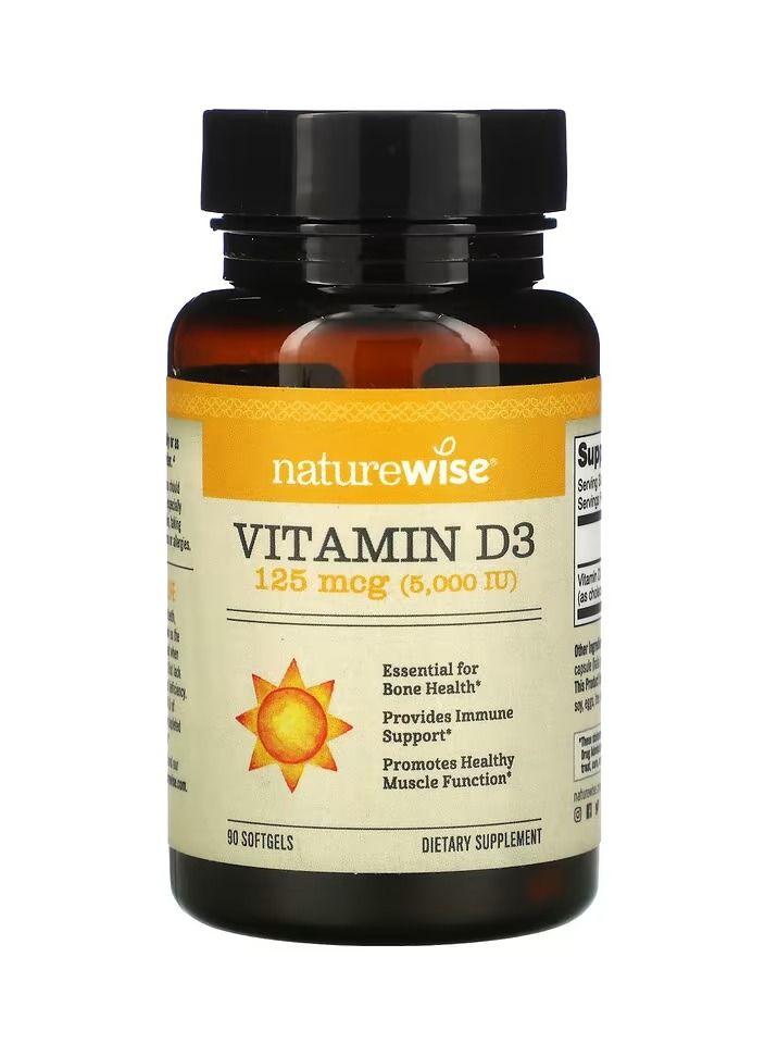 NatureWise Vitamin D3 125 mcg  5000 IU - Image 1