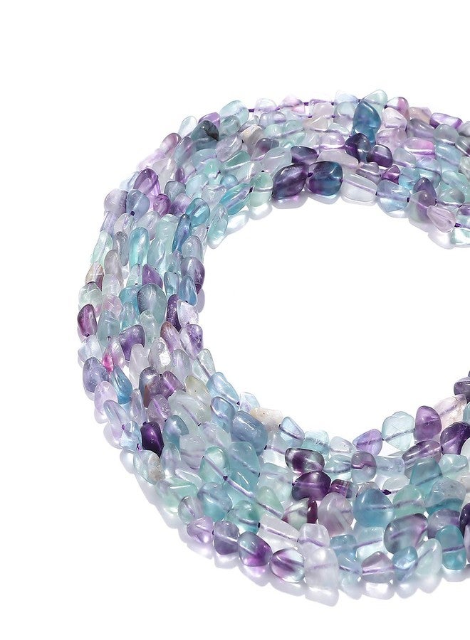 BEADIA Irregular Natural Fluorite Stone Loose Semi Gemstone Beads for Jewelry Making 5-8mm 38cm - Image 5