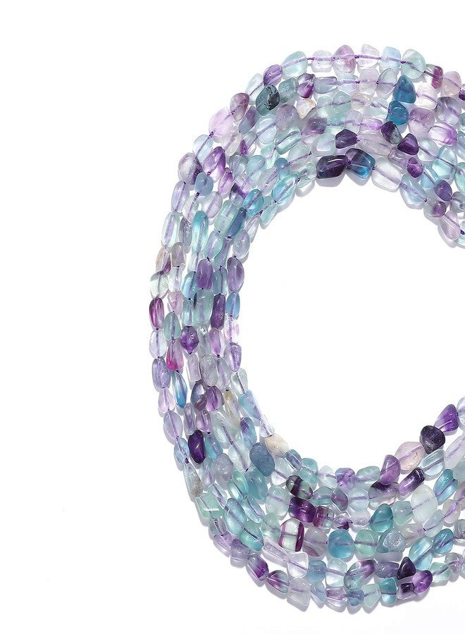 BEADIA Irregular Natural Fluorite Stone Loose Semi Gemstone Beads for Jewelry Making 5-8mm 38cm - Image 4