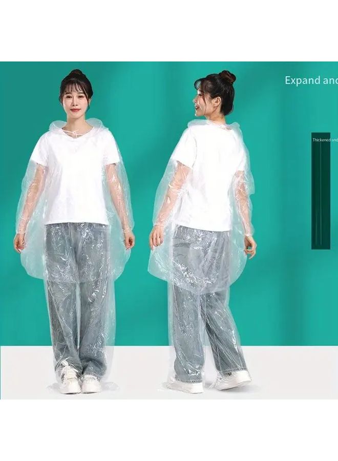 2 Sets Transparent Disposable Raincoat Waterproof Outdoor Camping Hiking Travel - Image 5
