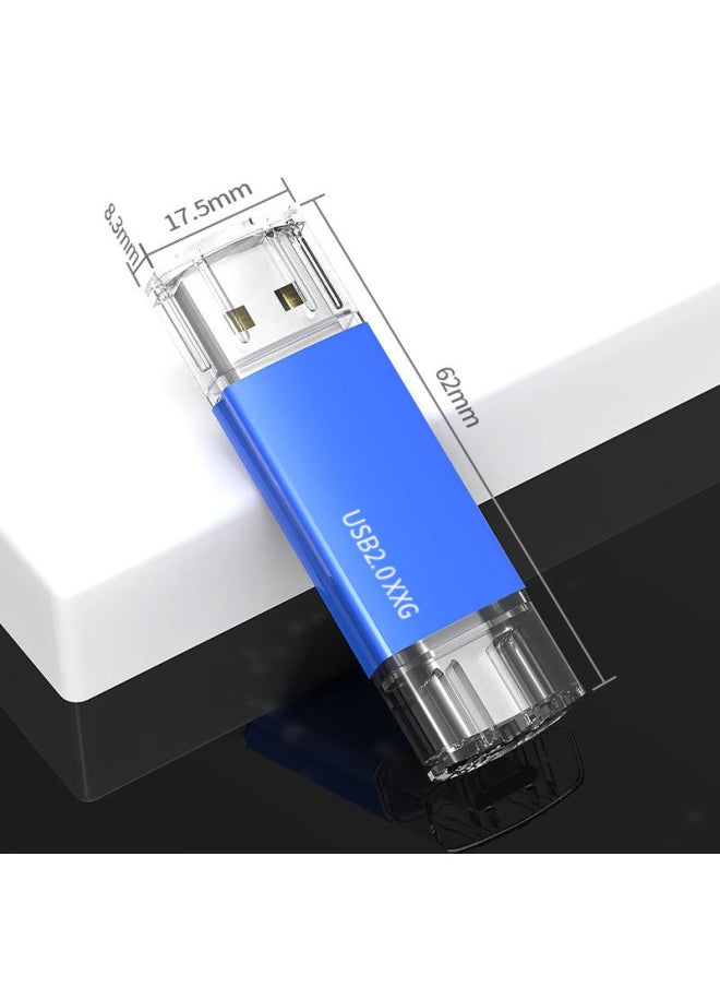 Creative High-Speed Type-C USB Flash Drive Dual Use For Mobile Phone And Laptop Metal Body Corporate Gift By Qipin Brand-Capacity:3.0 TYPE-C 32GB  - Image 4