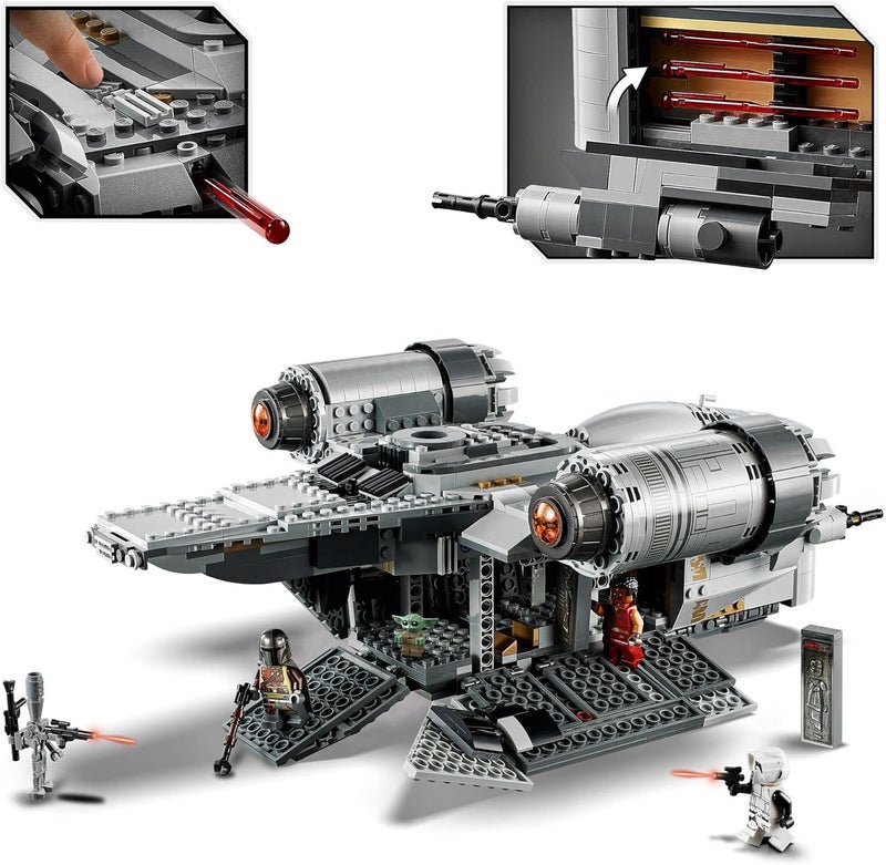 LEGO 75292 حرب النجوم السفينة رايزر كريست، لعبة سفينة مانديالوريان، مجموعة بناء نموذج مع 4 شخصيات مصغرة، بما في ذلك الطفل 'بيبي يودا'، بالإضافة إلى شخصية درويد IG-11، فكرة هدية للأطفال، الأولاد - Image 3