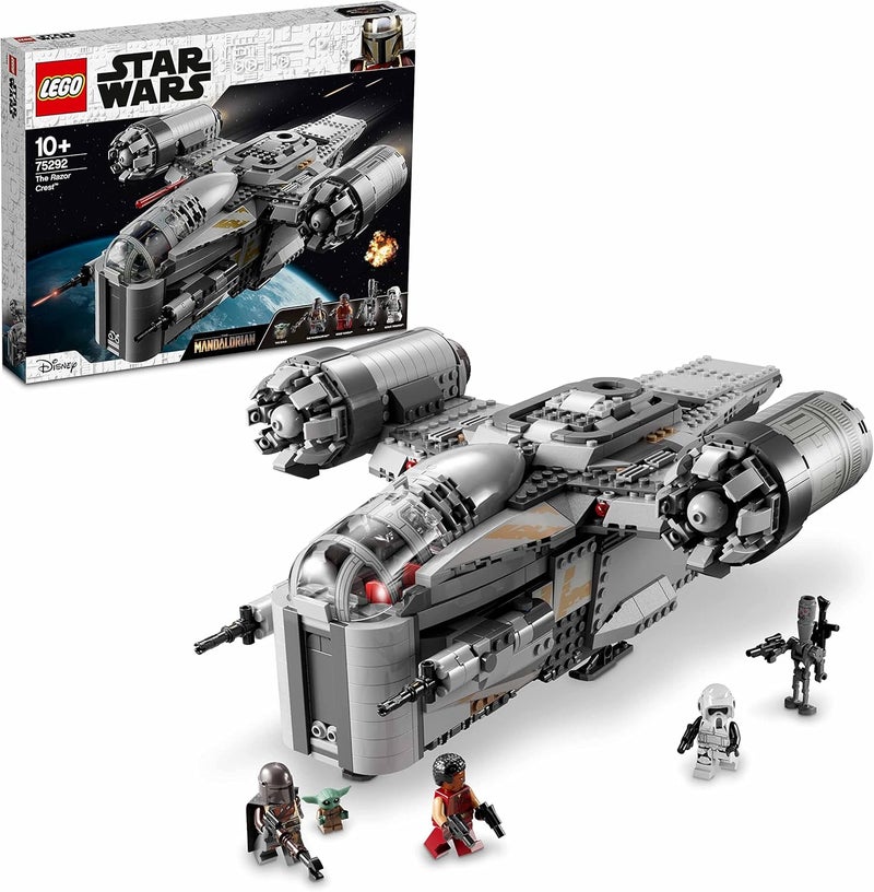 LEGO 75292 حرب النجوم السفينة رايزر كريست، لعبة سفينة مانديالوريان، مجموعة بناء نموذج مع 4 شخصيات مصغرة، بما في ذلك الطفل 'بيبي يودا'، بالإضافة إلى شخصية درويد IG-11، فكرة هدية للأطفال، الأولاد - Image 1