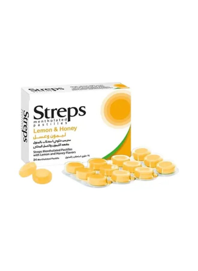 Streps STREPS HONEY LEMON 24 LOZENGES 