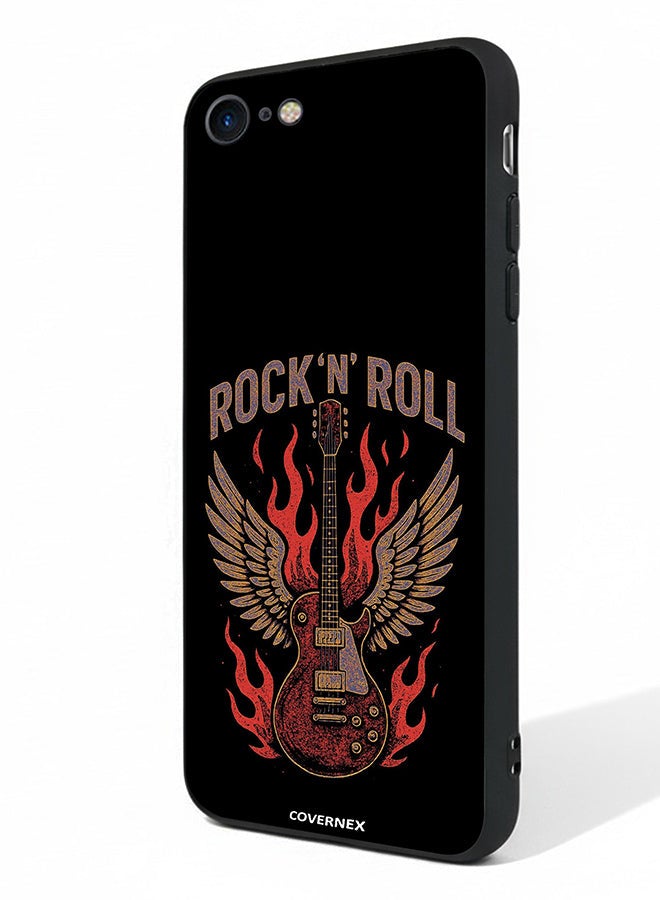 Covernex Apple iPhone SE 2020/2022 Protective Case Cover Printed Featuring Rock N Roll Guitar Legend - Image 1