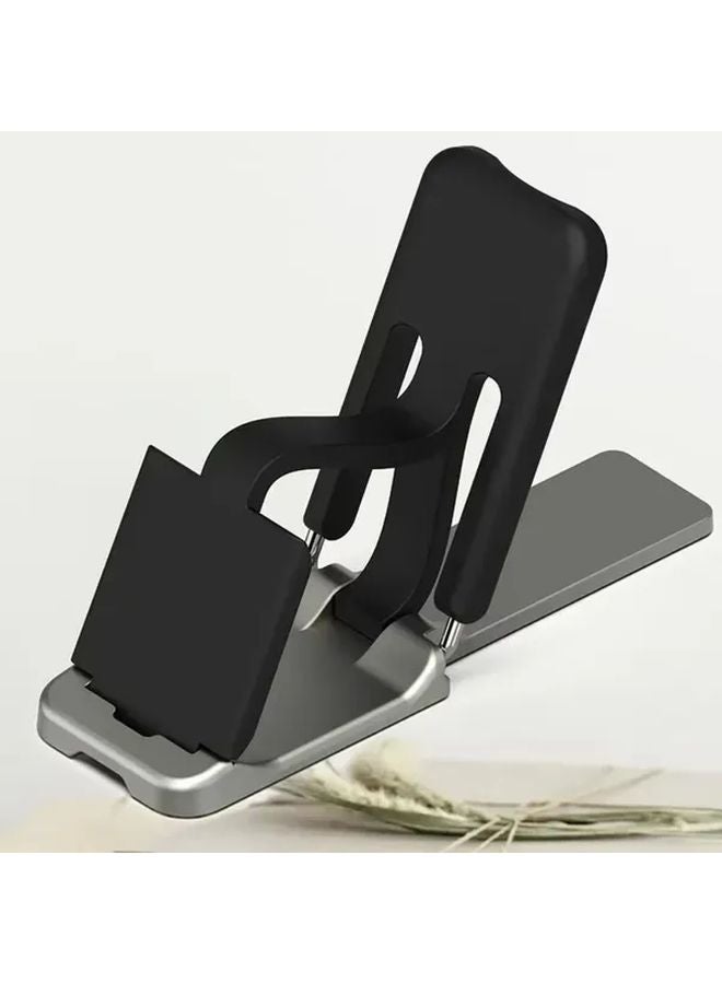 Blue Stainless Steel Phone Holder Stand Adjustable Angle Height Ergonomic Design - Image 3