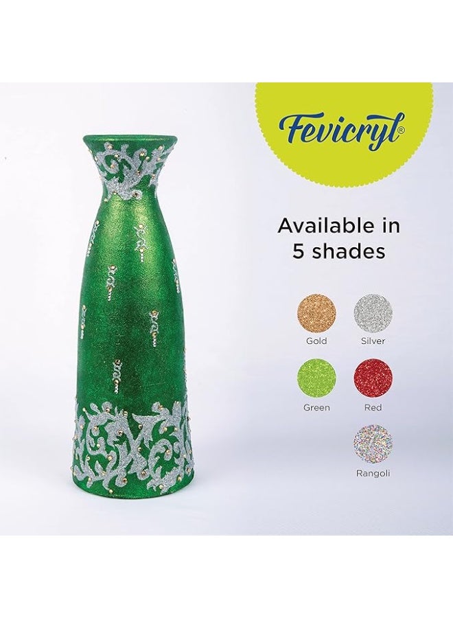 Fevicryl 3D Outliners Glitter Kit 20ml x 5 | Fabric and Multi-Surface 3D Outliners Assorted Pack, Multi Colour | DIY Art & Craft | Ideal for Artists, Gifting - Image 3