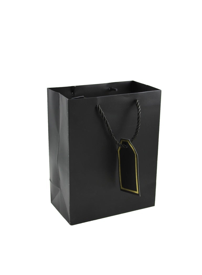 بارتي فن كيس هدايا ورقي مقاس 18x10x23سم لون أسود - Image 1