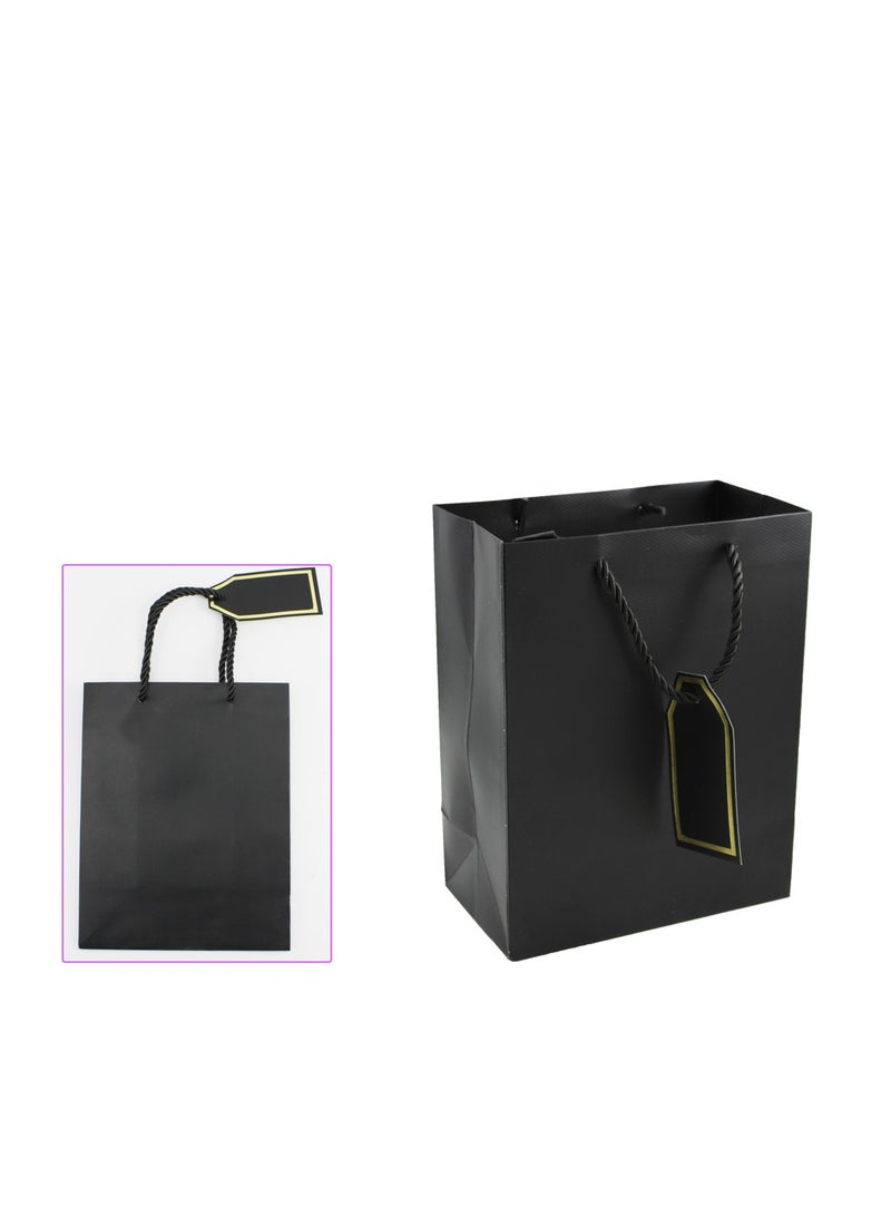 بارتي فن كيس هدايا ورقي مقاس 18x10x23سم لون أسود - Image 2