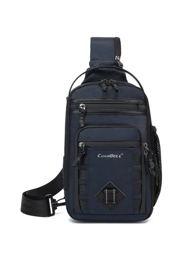 COOLBELL CB-7201 Blue Crossbody Bag Men Stylish Chest Pack with External Charging Port - Image 1