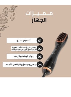 جيجارا فرشاة جراح الاحترافية لتجفيف الشعر وتصفيفه 2 في 1 - نتائج بجودة الصالون  - Image 4