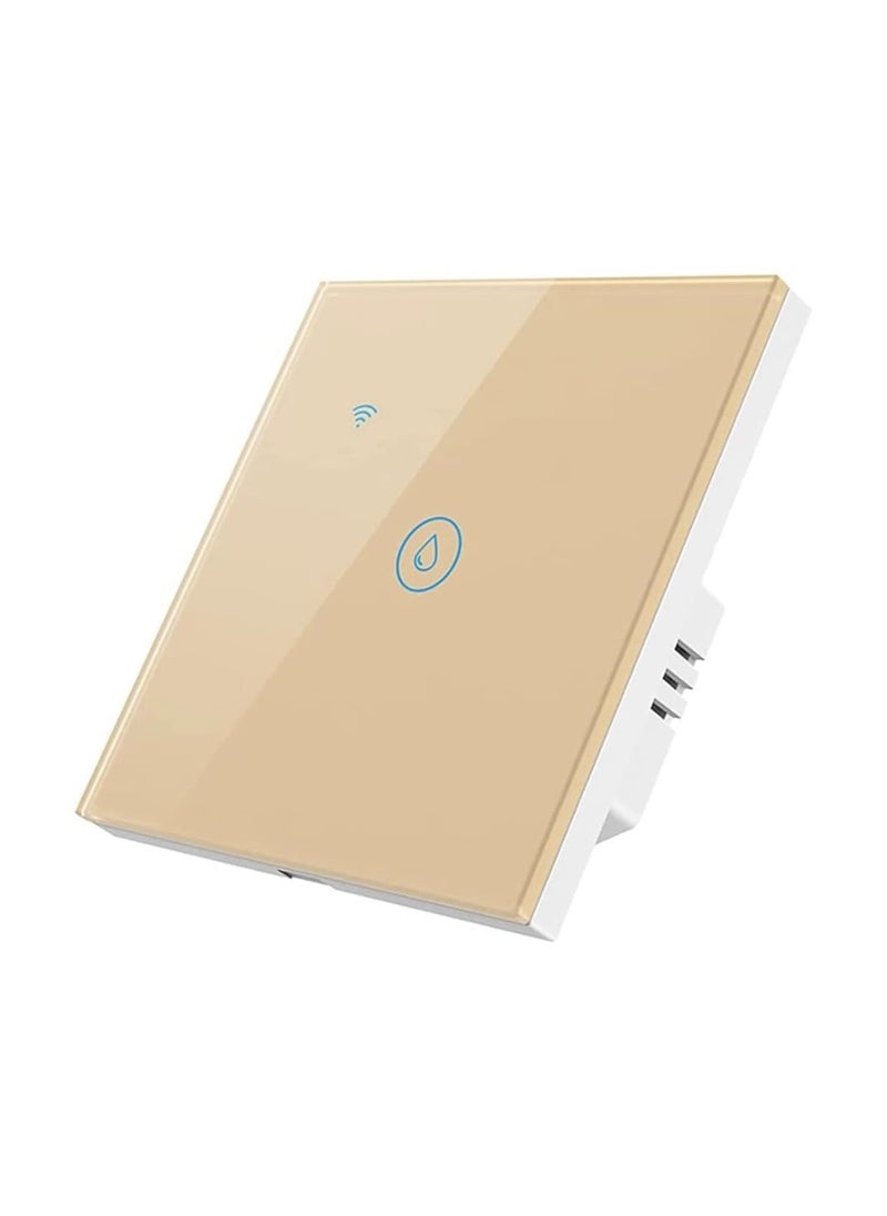 Generic - Smart WiFi Heater Switch for Heater, AC, or Motor, Neutral Wire Required, Compatible with Google Home and Alexa, Touch and App Control, Voice and Timing Function (Gold, 40A) - Image 1