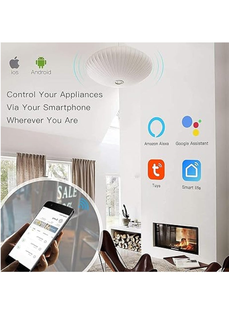 Generic - Smart WiFi Heater Switch for Heater, AC, or Motor, Neutral Wire Required, Compatible with Google Home and Alexa, Touch and App Control, Voice and Timing Function (Gold, 40A) - Image 1