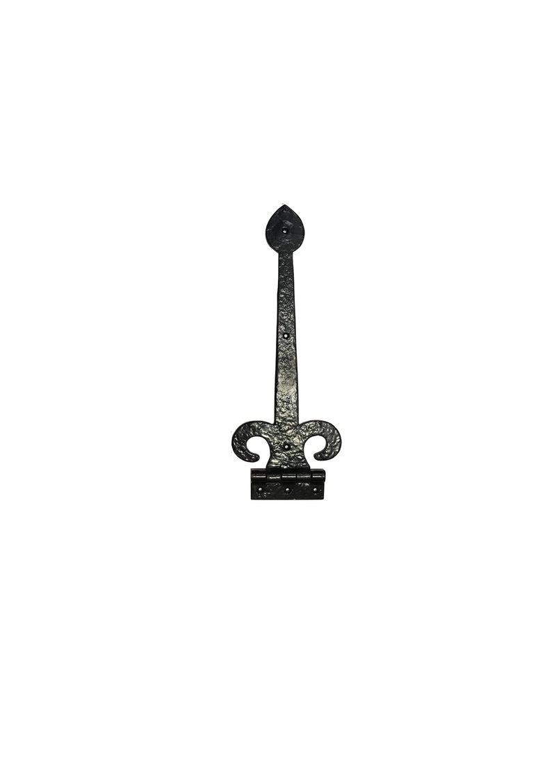 ROBUSTLINE Cast Iron Ornamental Decorative T Hinges Fleur-De-Lis Design - Image 3