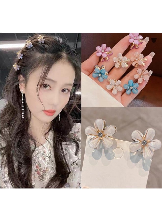 SUN Ring SUNRING Hair Claw Clips, Korean fashion Style Flower Lock Hair Clip Pin mini Clutcher Hair Accessories set For Women And Girls (Pack of 4, Multicolor) - Image 4