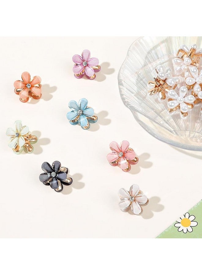 SUN Ring SUNRING Hair Claw Clips, Korean fashion Style Flower Lock Hair Clip Pin mini Clutcher Hair Accessories set For Women And Girls (Pack of 4, Multicolor) - Image 1